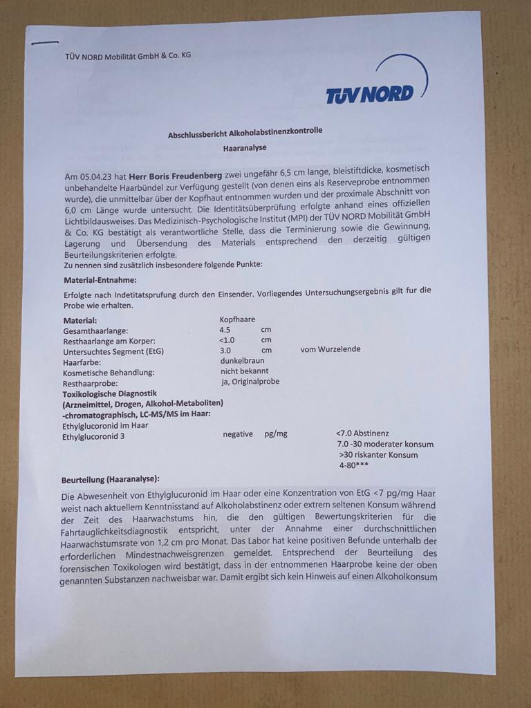 Abstinenznachweis kaufen